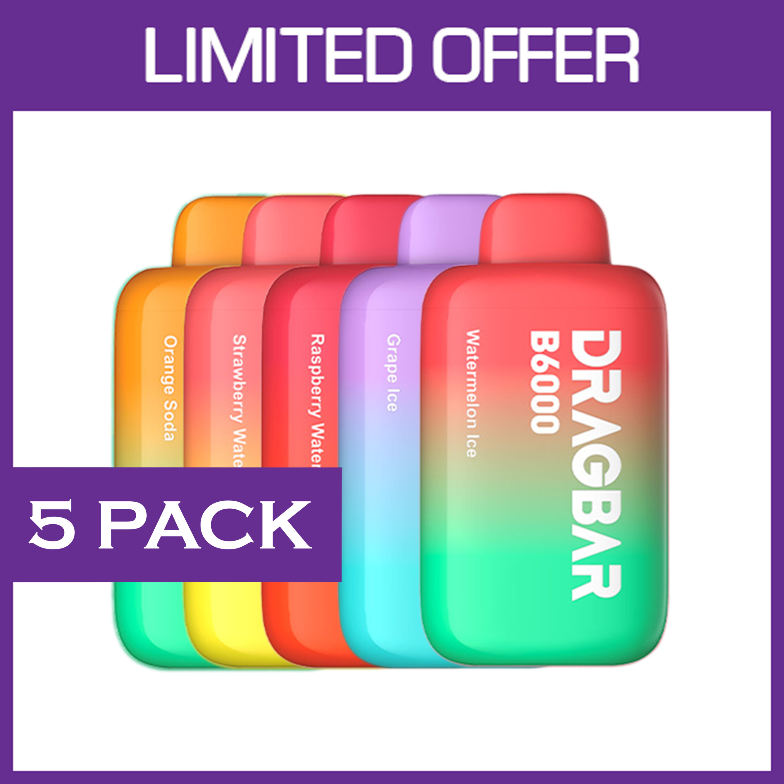 ZOOVOO DRAGBAR - 6000 PUFFS - 5 PACK — image 1