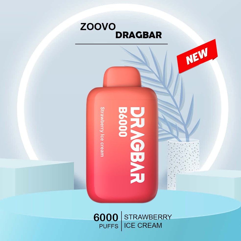 Zoovoo Dragbar Strawberry Ice Cream 6000 Puffs — image 1